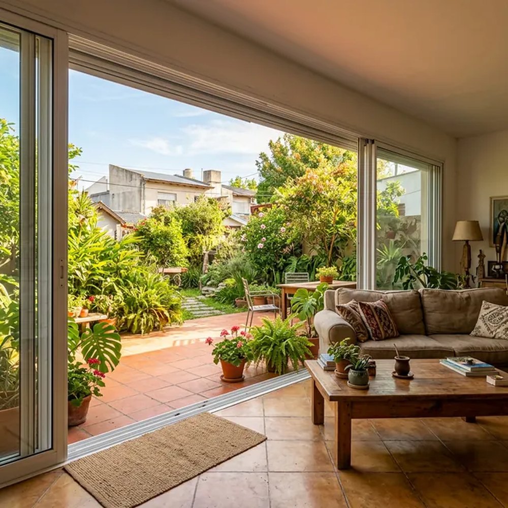 Cerramiento de aluminio con vidrio DVH en vivienda de Chajarí